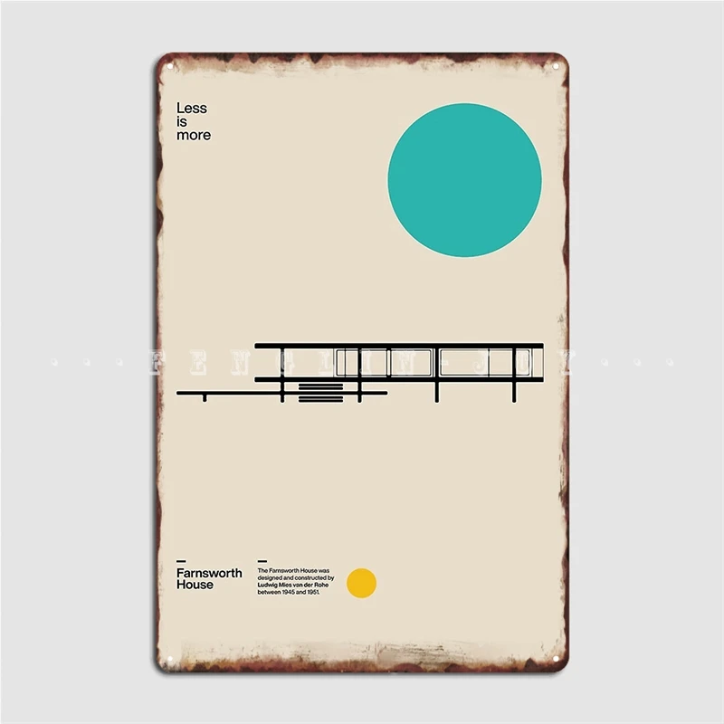 

Металлический плакат Farnsworth для дома, настенная пещера, настенный Декор для дома, жестяной плакат