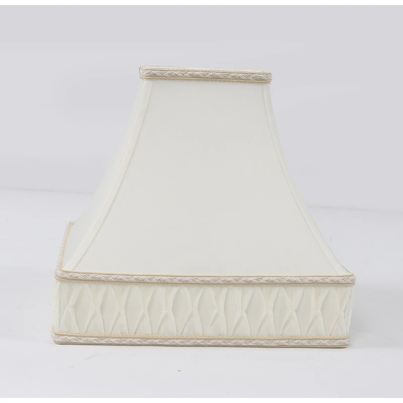 Европейский домашний квадратный абажур для лампы декоративный белый и бежевый