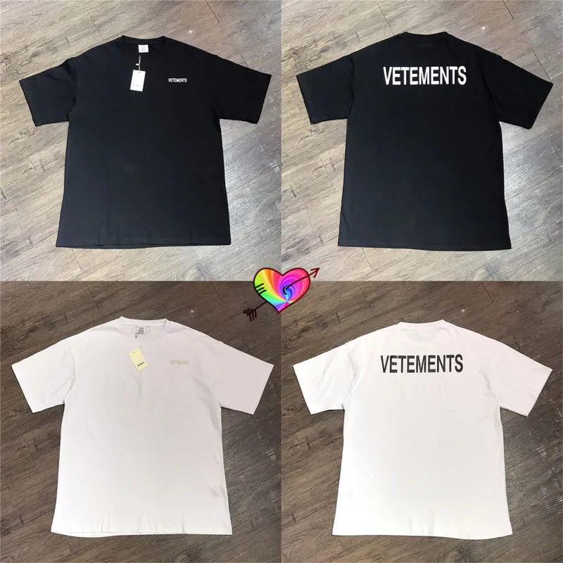 

2021 Yellow Logo VETEMENTS T-shirt Men Women 1:1 High Quality Text Print Vetements Tee VTM Tops Slightly Oversize Short Sleeve