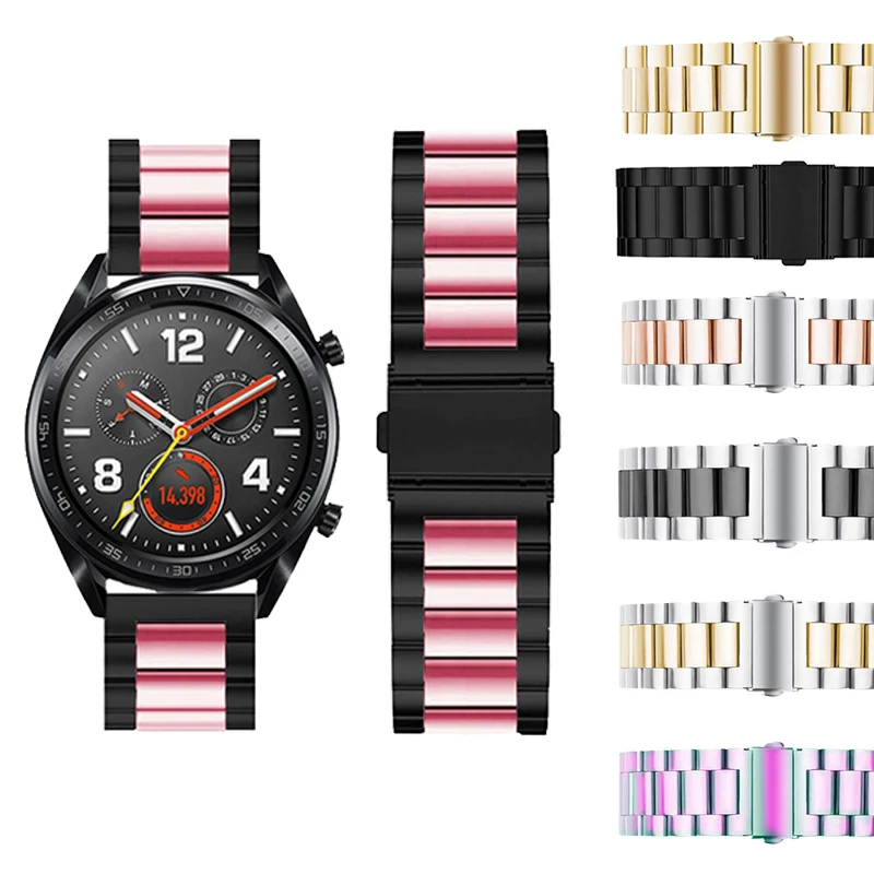 Металлические Ремешки для наручных часов Huawei Watch GT браслет Samsung Galaxy 46 мм Gear S3