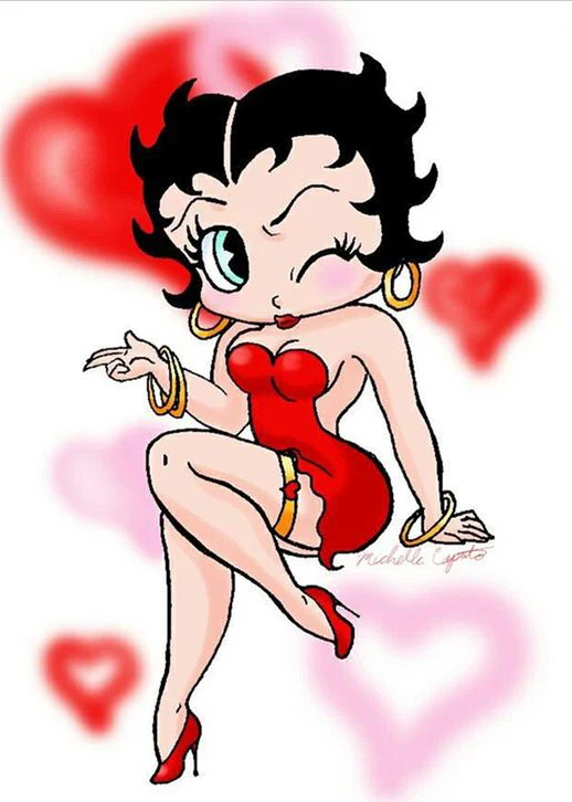 

Car Sticker Cartoon Cute Girl Lady Betty Boop Decal Suitable for Racing SUV RV Motorcycle Wall Window Laptop Suitcase Truck PVC