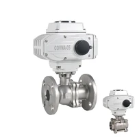 price dn5080100 12v 24v dc 24v 110v 220v ac flange water flow control rotary float electric motorized actuator ball valve