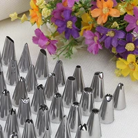 48pcsset stainless steel icing piping nozzles pastry tips set cake baking diy decorating tools seamless welding accessories