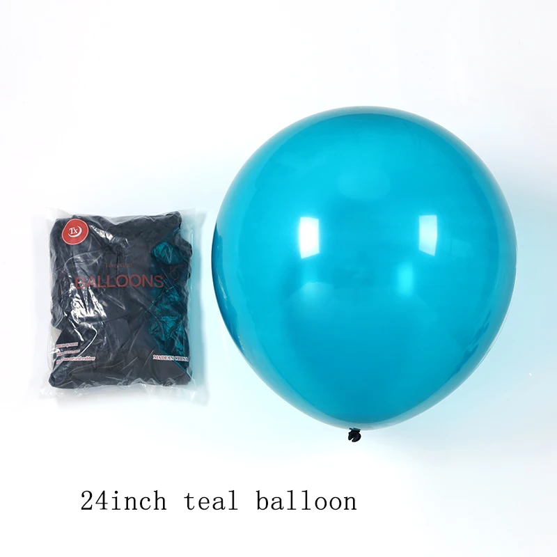 

5pcs 24 Inch Double Layer Teal Balloon Ocean Blue Color Big Size For Wedding Supplies Birthday Party Decorations Kids Globos