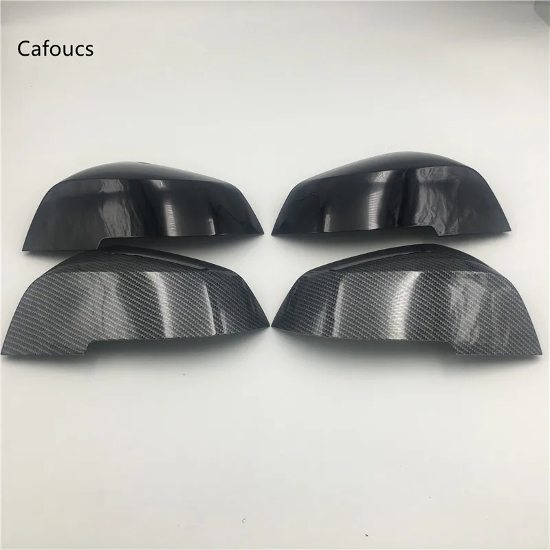 Поддельные углеродного волокна или черный глянец Зеркало заднего вида крышка