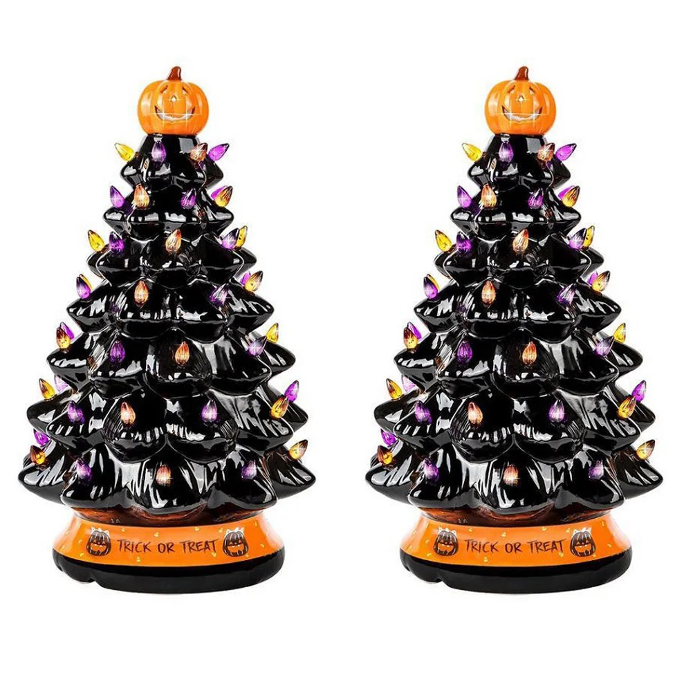 

2Pcs Unique Tree Adornment Scene Layout Decor Home Table Ornament