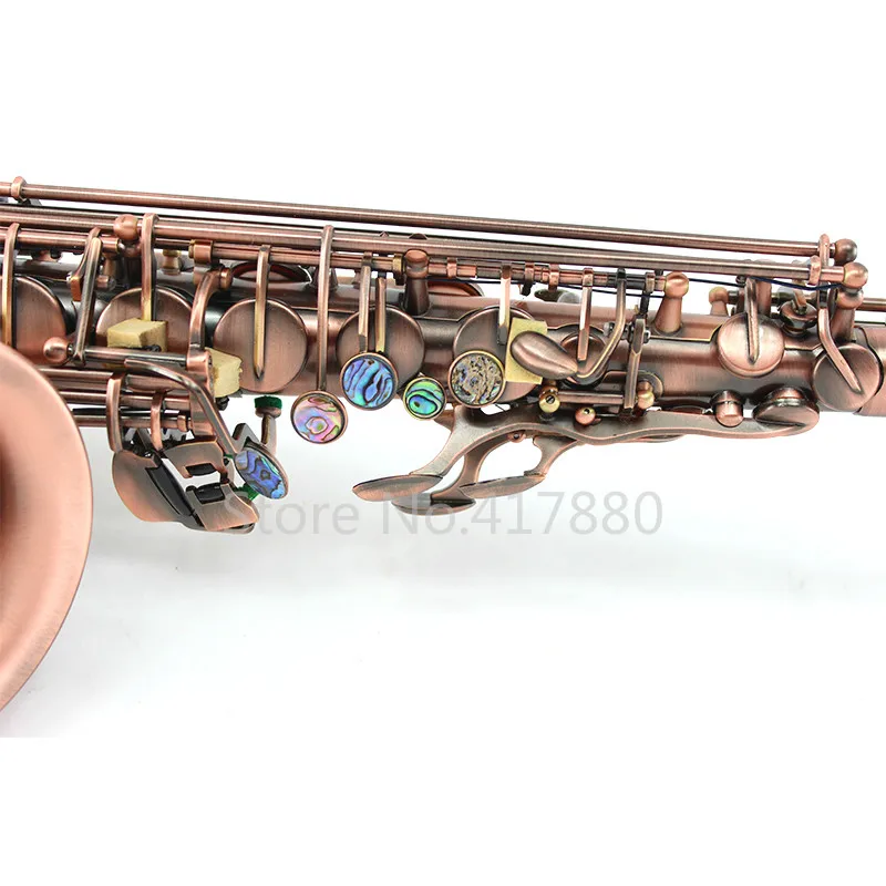 MARGEWATE Alto Eb Tune саксофон уникальный Ретро латунный саксофон Античный медный E плоский музыкальный инструмент саксофон с футляром мундштук