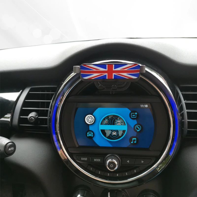 car navigation phone holder bracket wireless charging phone base for mini cooper one s jcw d f55 f56 f60 countryman accessories free global shipping