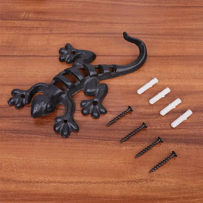 1 шт. креативный крючок геккон причудливый для одежды настенная вешалка Железный