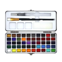 portable 50 color solid paint set pigment for kids drawing