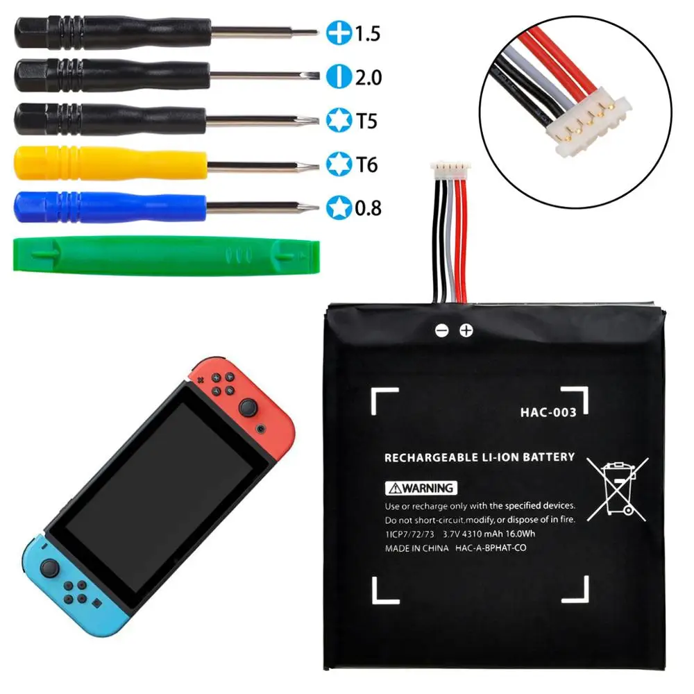 

Batmax 1pc 4310mAh HAC-003 Replacement battery for Nintend Nitendo Switch Console Controller
