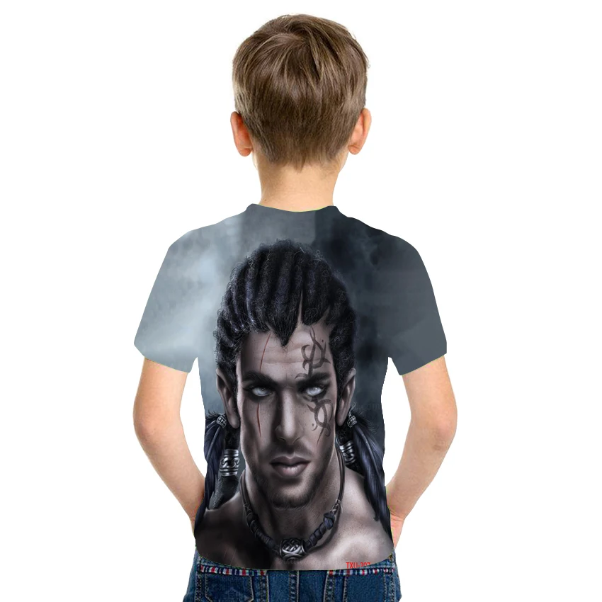 

New children's wear boys and girls top short sleeve 3D printed game characters printed cool fashion trend T-shirt