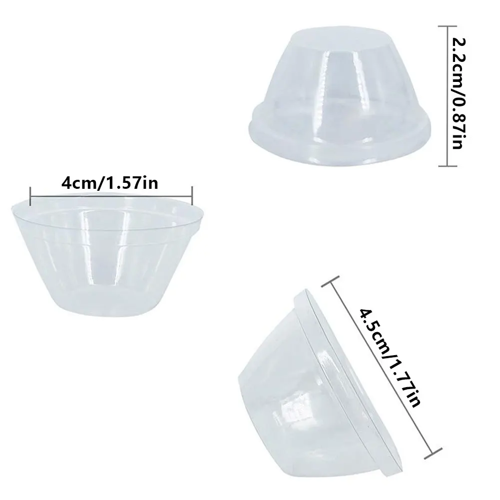 

50PCS Garden Plant Protector Cover Greenhouse Plant Growing Flowers Anti-Freeze Covers Transparent Plastic Jar Cloches Protector