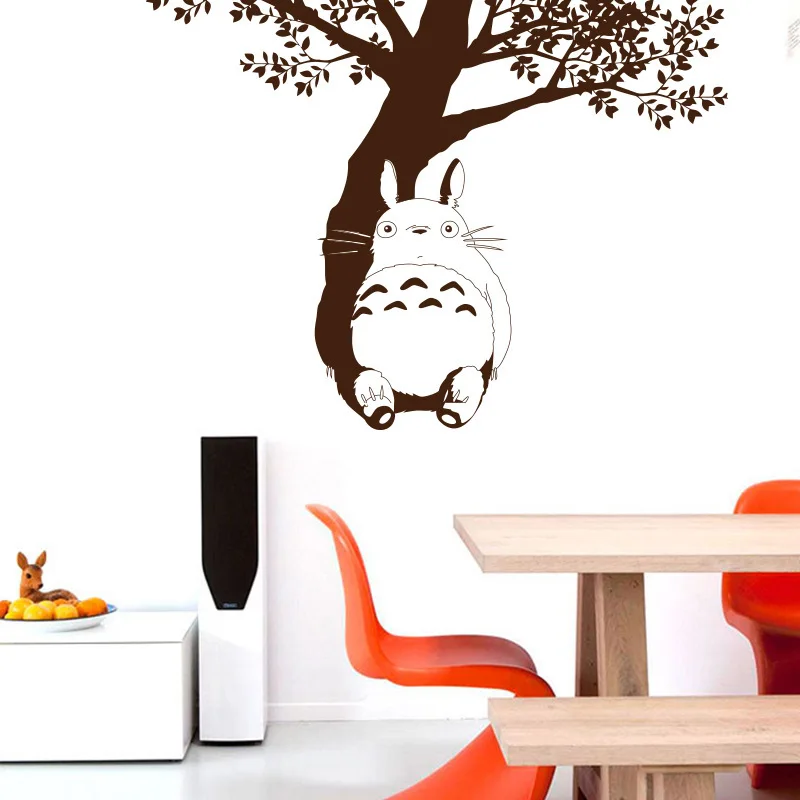 Милые Мультяшные настенные наклейки с Тоторо для детской комнаты гостиной