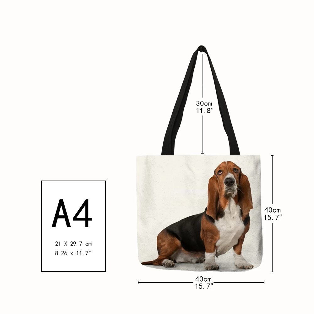 Индивидуальная Экологически чистая многоразовая сумка для покупок Terrier Dog Art