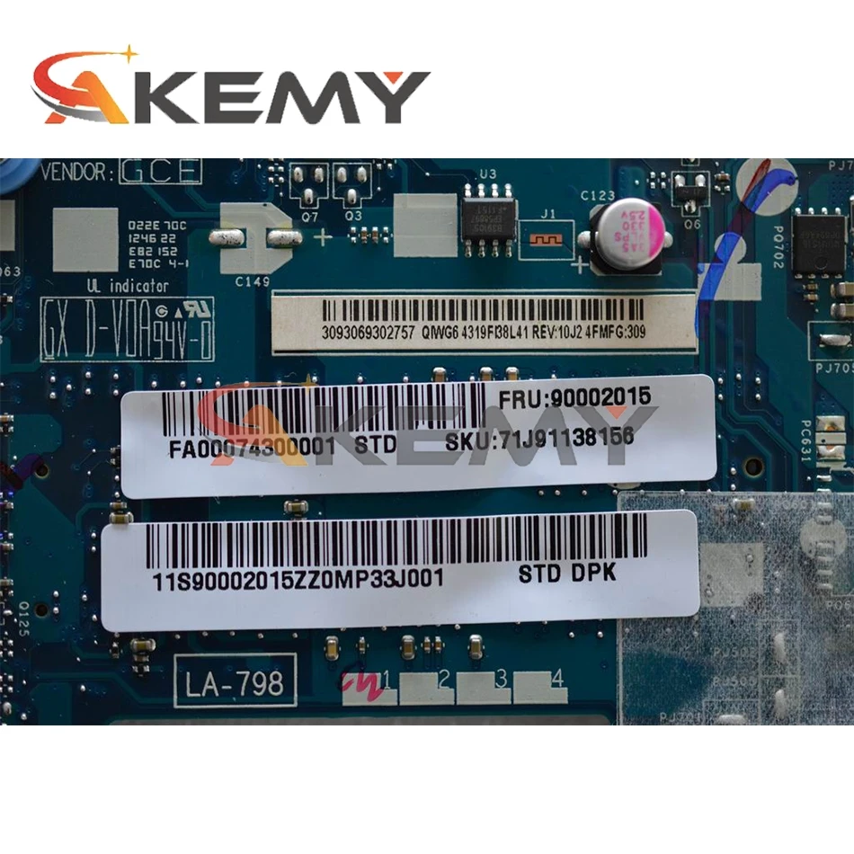 

Laptop motherboard For LENOVO Ideapad G580 GT610M 15' Inch Mainboard QIWG5 G6 G9 90001174 LA-7981P SLJ8E N13M-GE7-B-A2