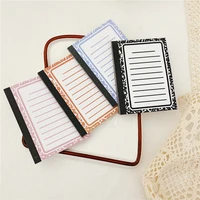ins colorful milk stripes border memo pad 50 sheets student creative long style note paper stationery to do list school supplies
