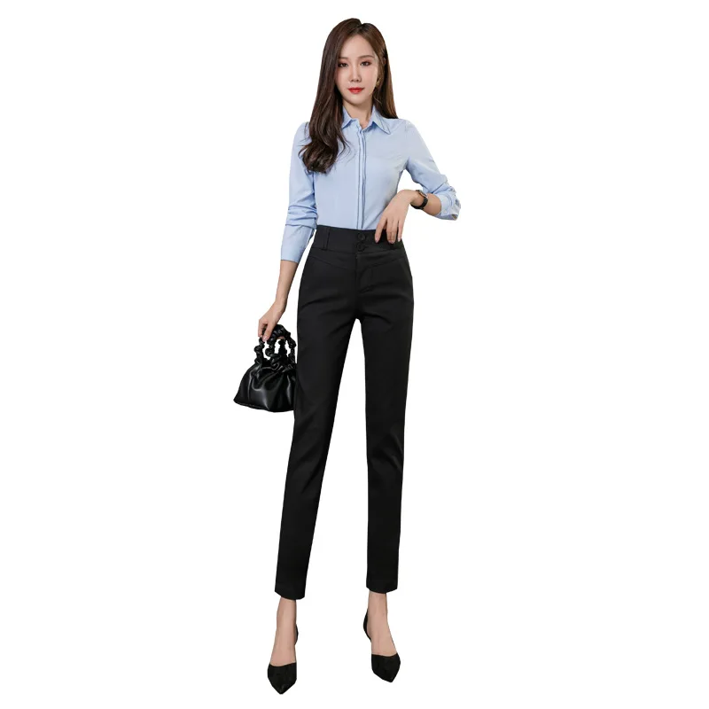 

Formal Suit Pants Women New Business Trousers High Waist Slim Fit Slimming Pencil Pants Casual Suit Pants