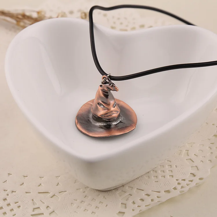 

30 Movie Logo 3D Series Magic Hat Snitch Time Hourglass Pendant Necklace Harry Enthusiast Gift Leather Necklace Jewelry