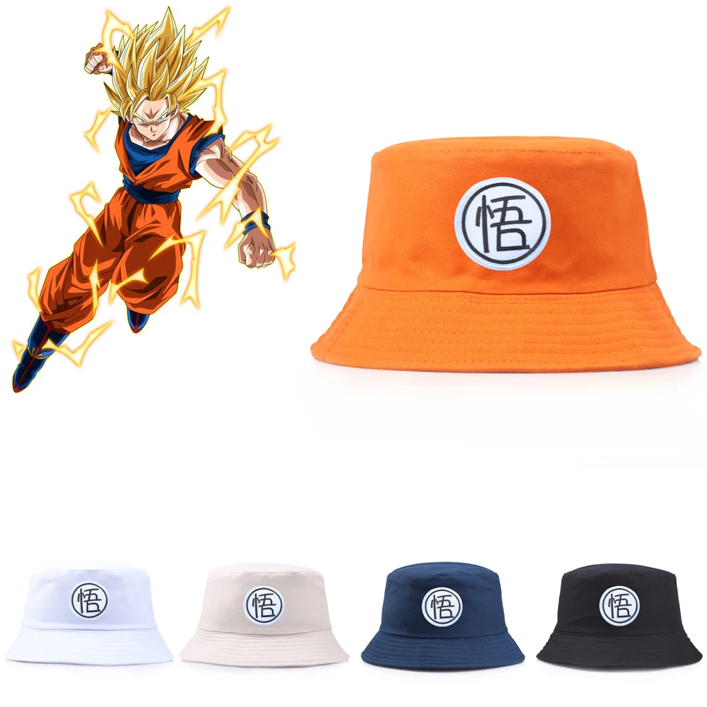 Двусторонняя летняя Панама с вышивкой в стиле аниме Dbz|Мужская панама| |