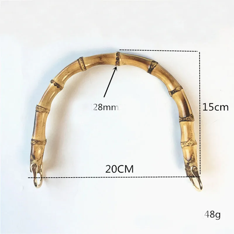 5Pair=10Pieces Natural Bamboo Purse Handle Burnt Bamboo Replacement Retro O Bag Handles Handbag DIY Making Wholesale Supplies