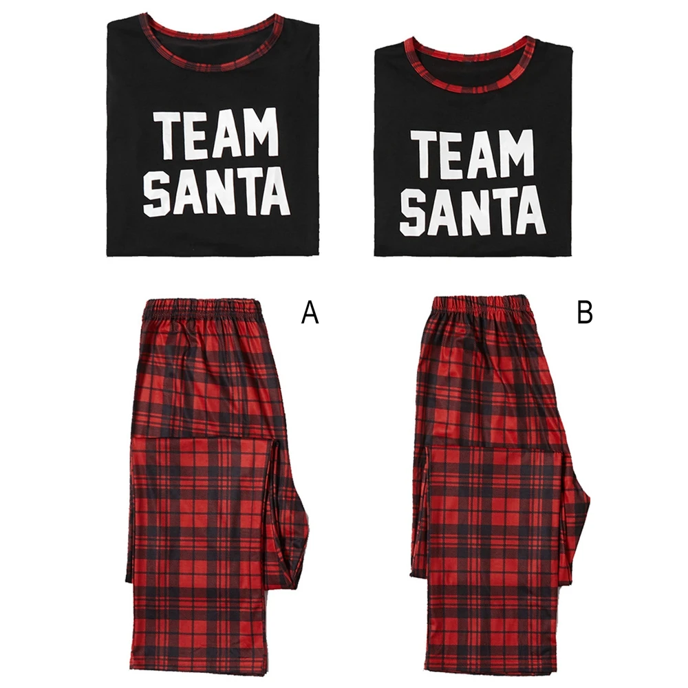 

Autumn Winter Family Pajamas Matching Sets Christmas Pajamas Set Holiday Sleep Lounges Top And Classic Plaid Pants Sleepwear