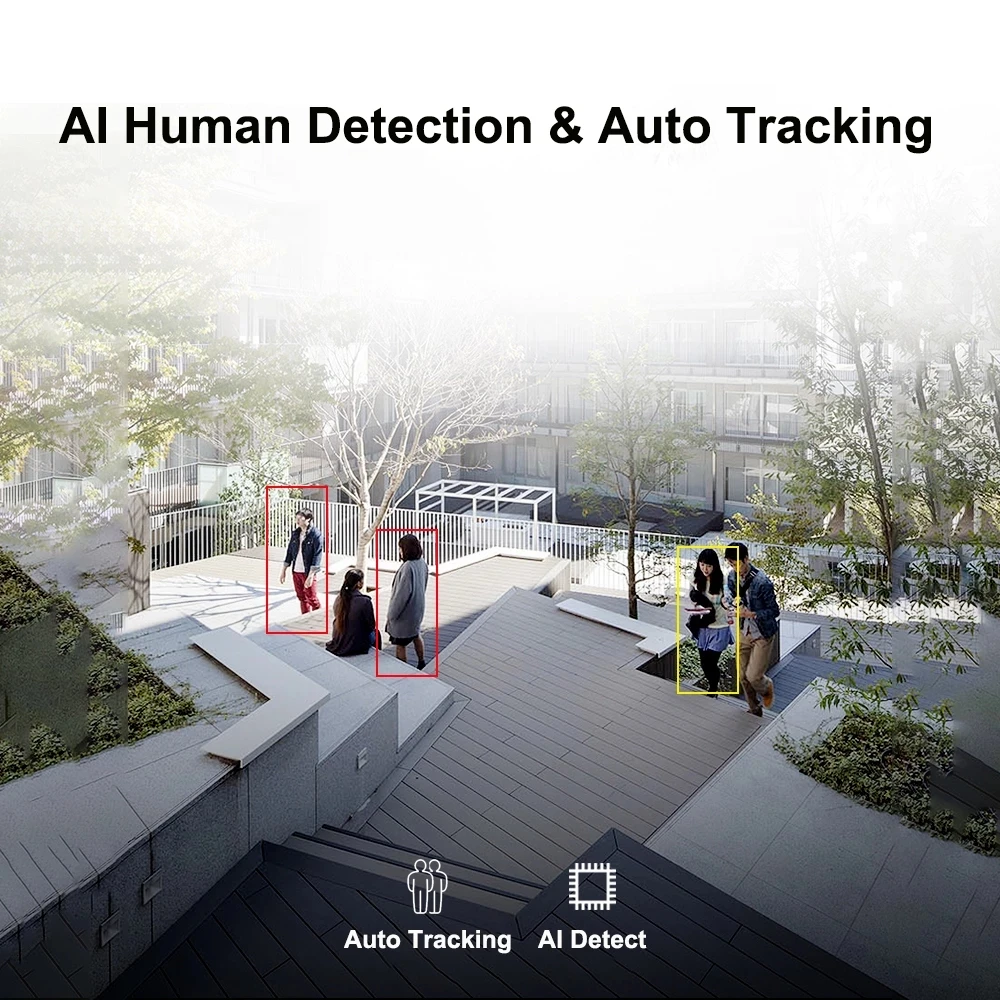 Купольная IP камера HD 5 Мп с автоматическим отслеживанием и обнаружением