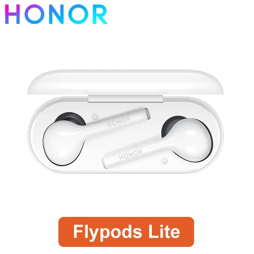 White Huawei Honor Flypods Lite huawei Bluetooth гарнитура AM-H1C Беспроводные Наушники Hi-Fi влагозащищенный IP54 контроль беспроводного заряда - Цвет: White