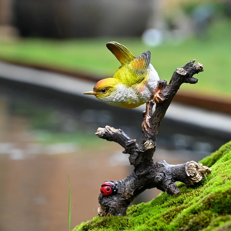 Креативные украшения для птиц имитация животного Фишер стоячая ветка сад бонсай