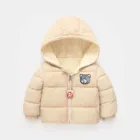 Детская однотонная верхняя одежда для младенцев мальчиков и девочек, кашемировая куртка с капюшоном из ягненка на осень и зиму, стеганая куртка, Рождественская одежда #2021