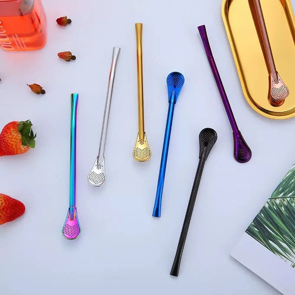 

Eco-Friendly Stainless Steel Straw Reusable Tea Filter Multicolor Washable Straw Drinking Kitchen Tool Tableware Bar Accessories