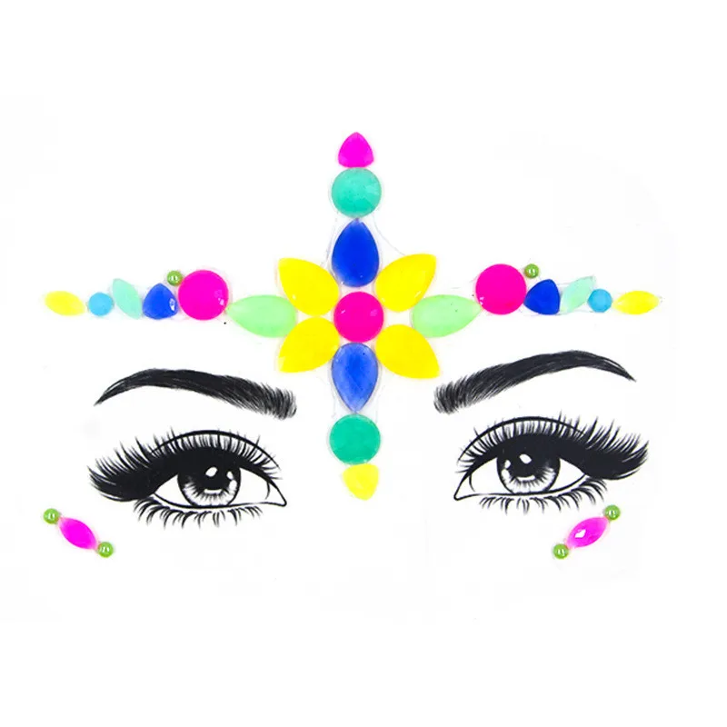 Светящаяся наклейка на грудь для лица s женщин маскарадные вечерние украшения