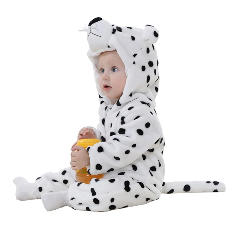 Snow leopard Комбинезон для новорожденных; комбинезон для маленьких мальчиков и девочек; одежда для малышей; пижамы для младенцев; зимняя одежда для малышей; комбинезон костюмы для малышей - Цвет: Snow leopard