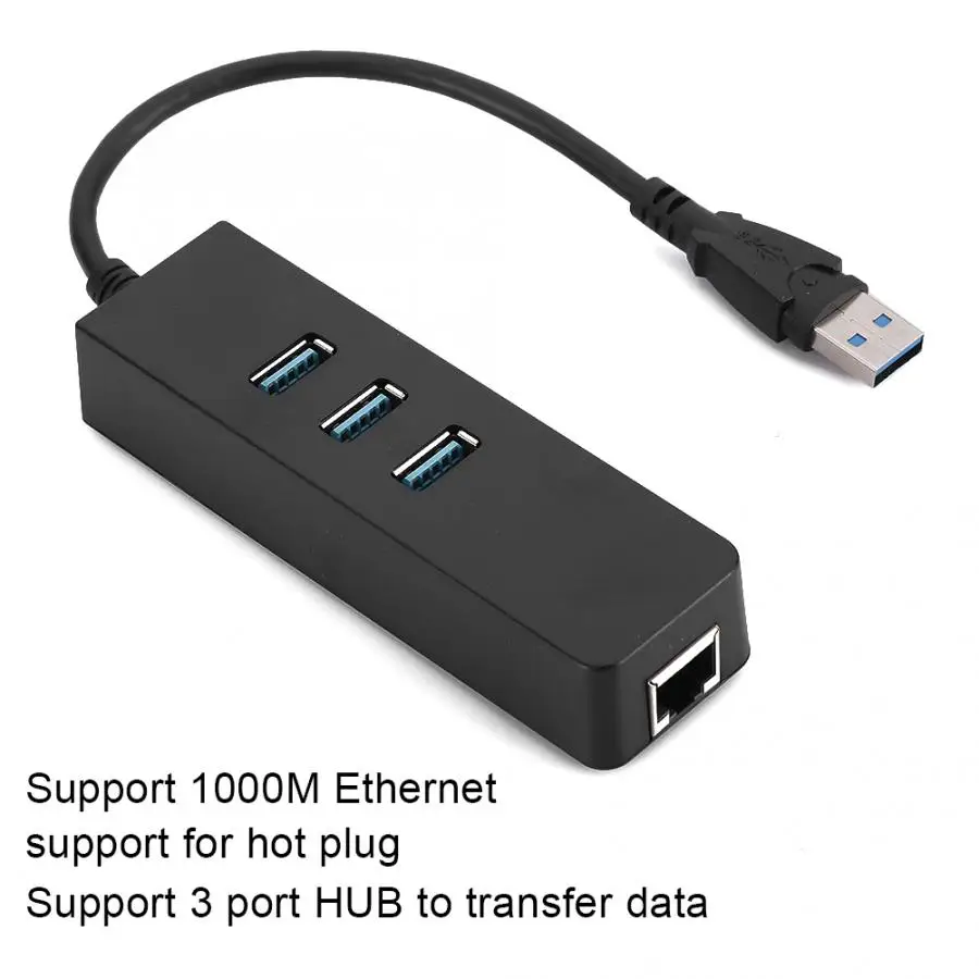 DM-HE27 RTL8153 USB 3 0 Ethernet конвертер адаптер с портами концентратор к RJ45 диск-бесплатно
