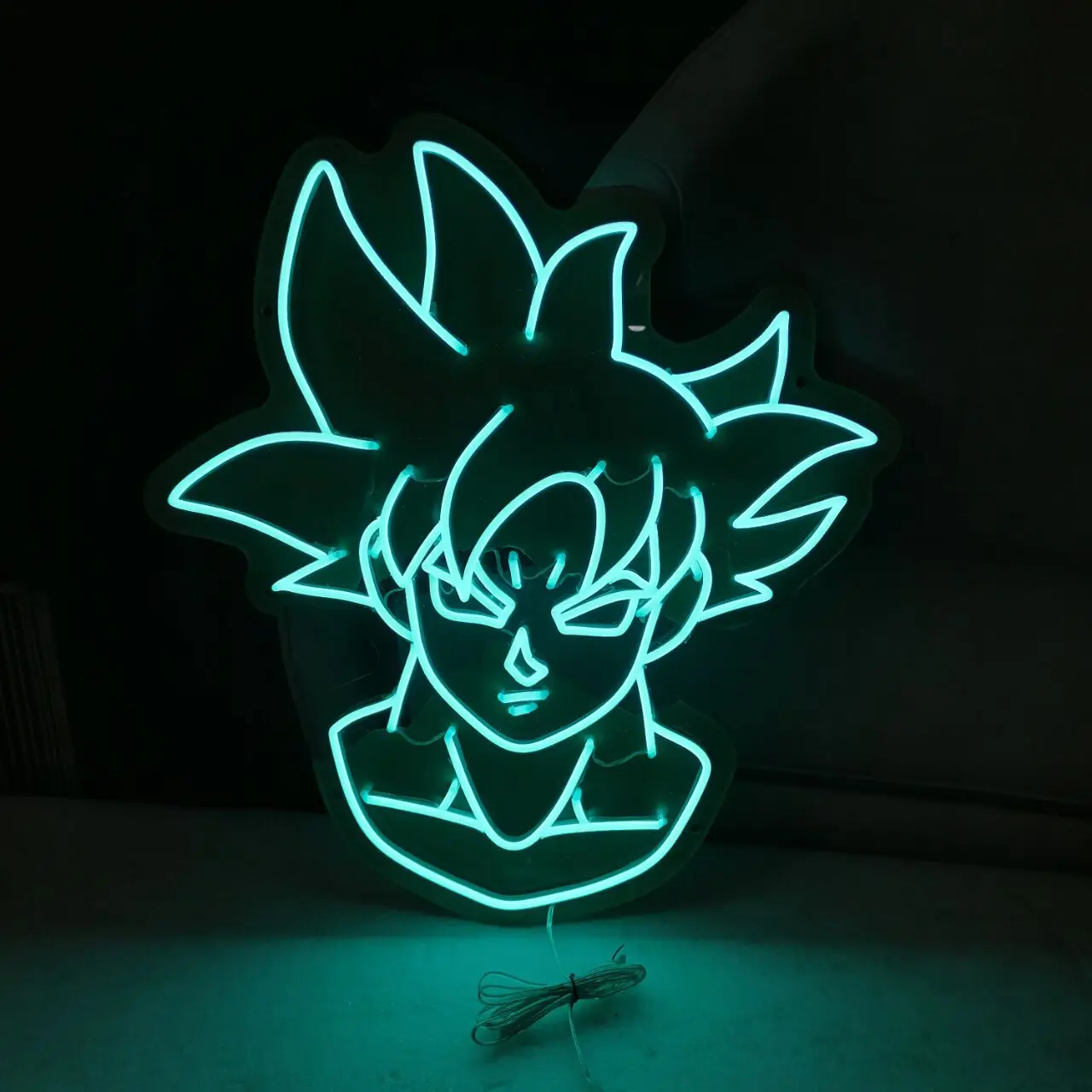 Аниме ночной Светильник Goku фигурка неоновые вывески для детской - Цена: 12009.6