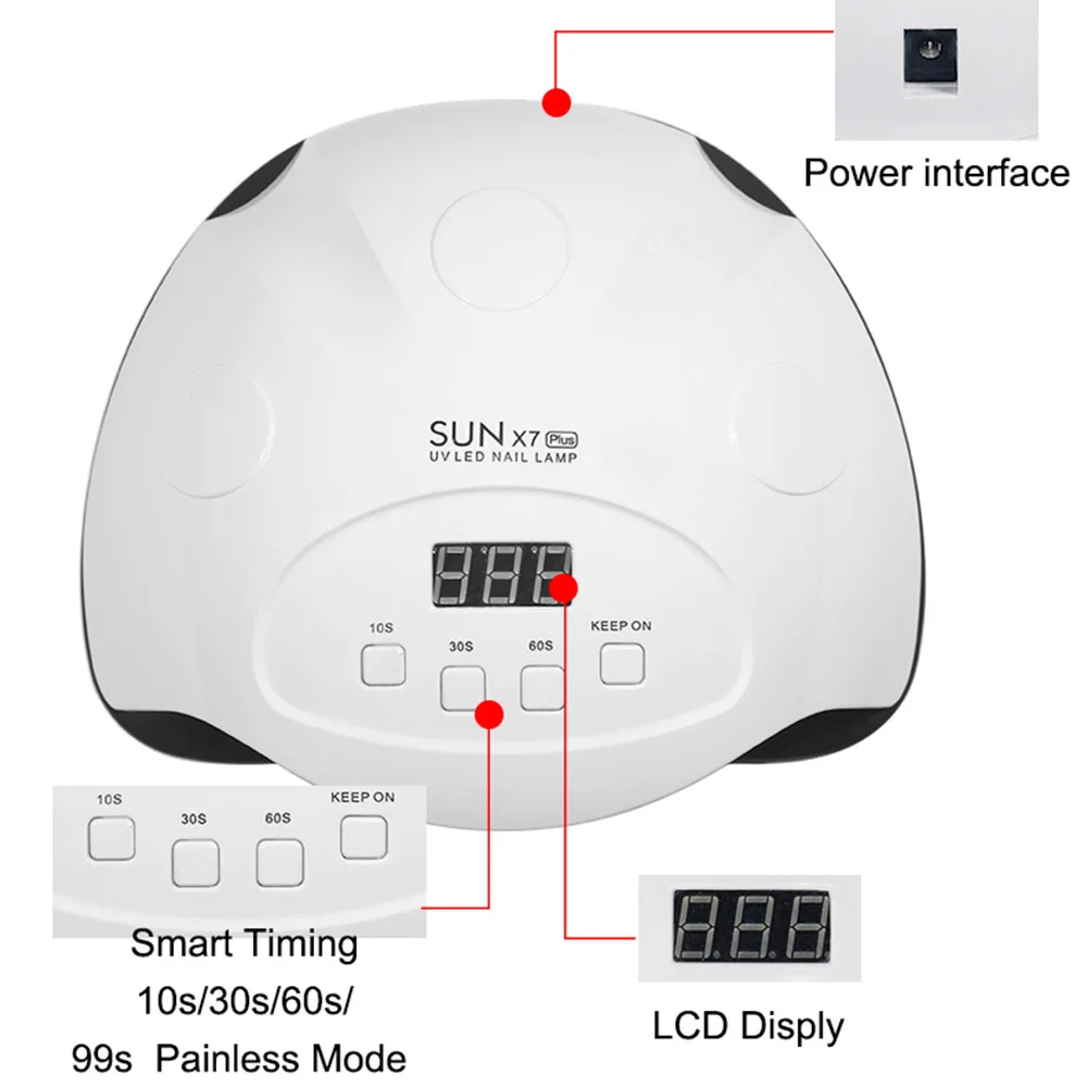 Лампа для сушки гель лака ногтей 90 Вт 42 светодиода|Сушилки ногтей| |