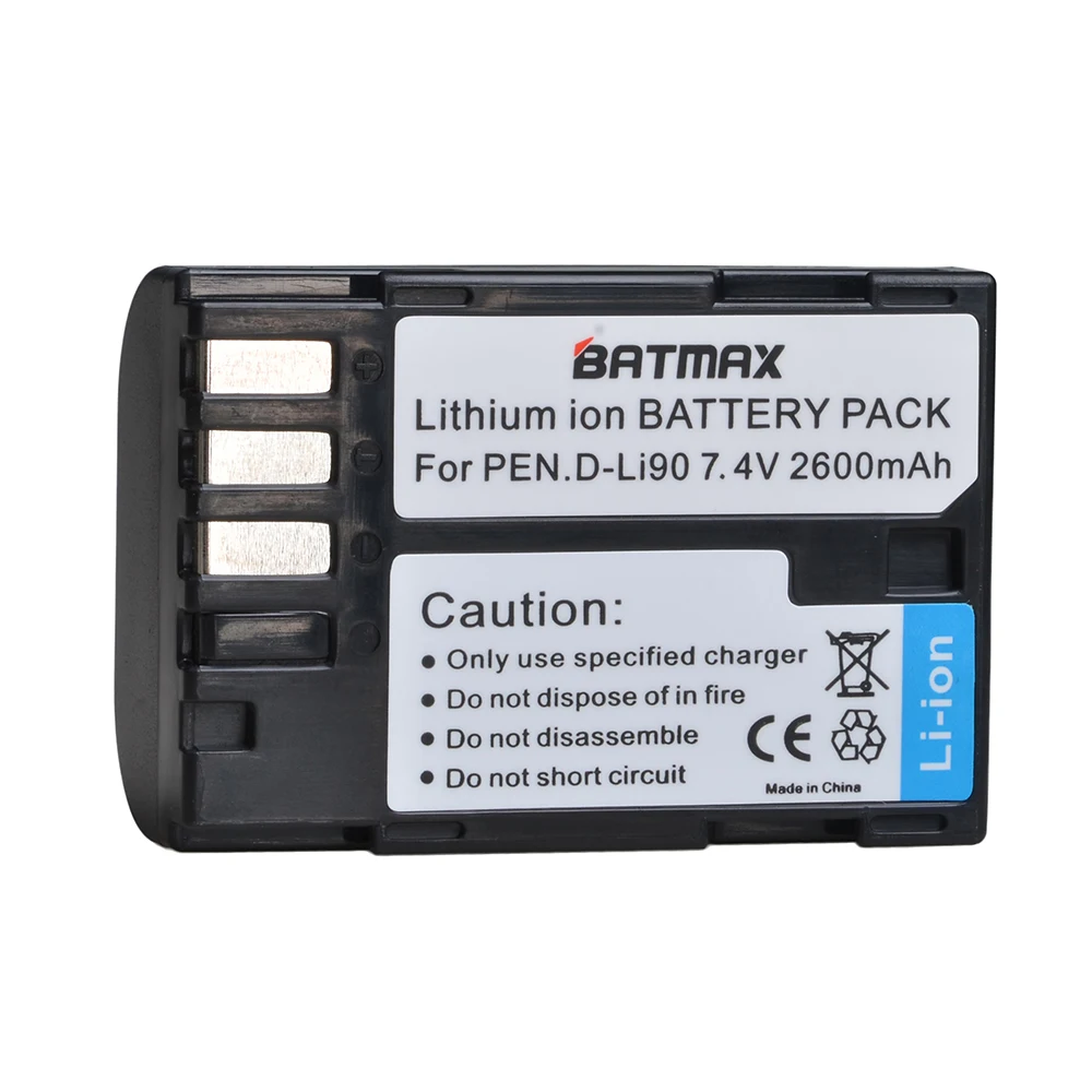 Цифровой аккумулятор Batmax 1 шт. 2600 ма/ч DLI90 + USB двойное зарядное устройство для PENTAX 2