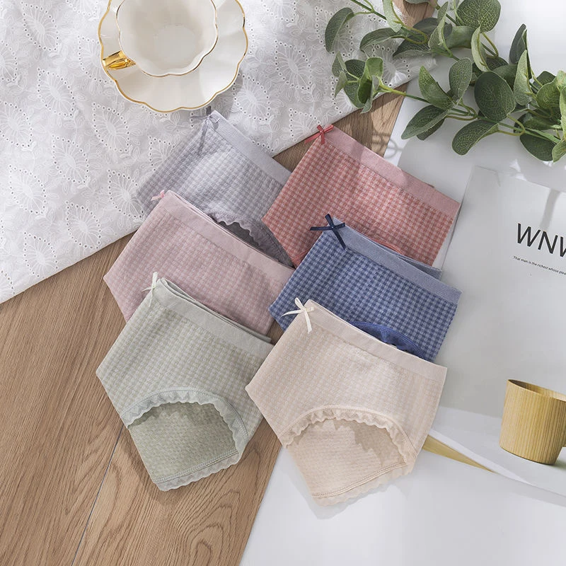 Женские трусики хлопковое бесшовное нижнее белье дышащие однотонные женское