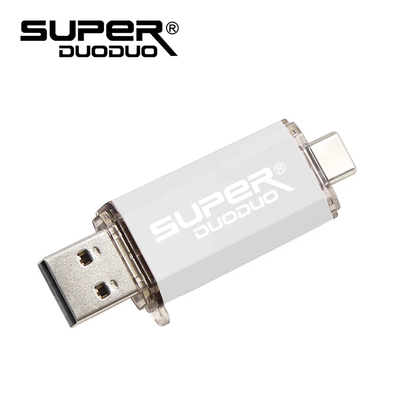 silver Цветной USB 2,0 type-C металлический usb флеш-накопитель 16 ГБ 32 ГБ 64 ГБ 128 ГБ ключ usb флешка флеш-накопитель USB 2,0 для телефона type C - Цвет: silver