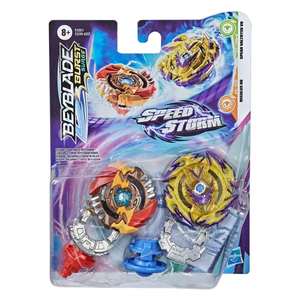Набор игровой BeyBlade Шторм 2волчка Спиар Валтрейк и Регулус F2301EU4|Игровые фигурки