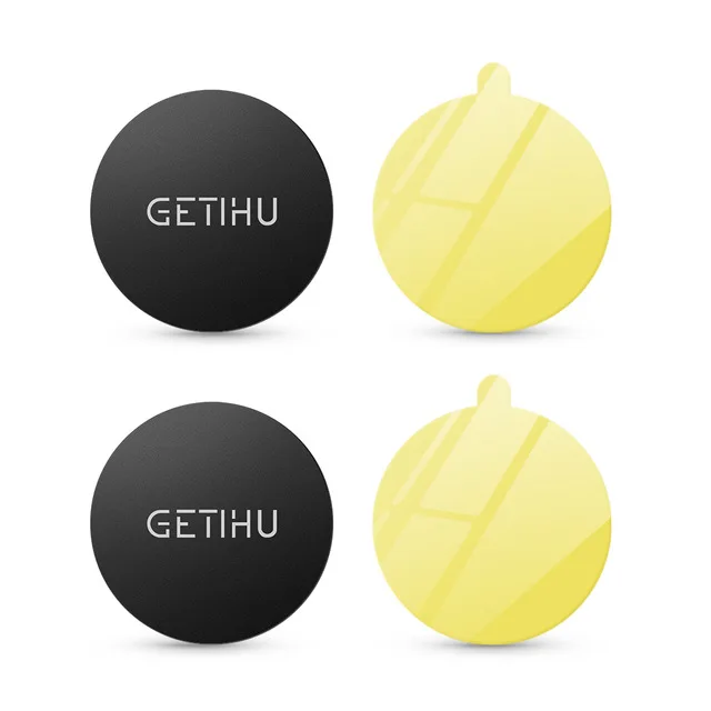 2 Round GETIHU, 3 шт./лот, магнитная металлическая пластина для автомобильного телефона, держатель, универсальное железо, лист, диск, 3м, наклейка, крепление для мобильного телефона, Магнитная подставка - Цвет: 2 Round
