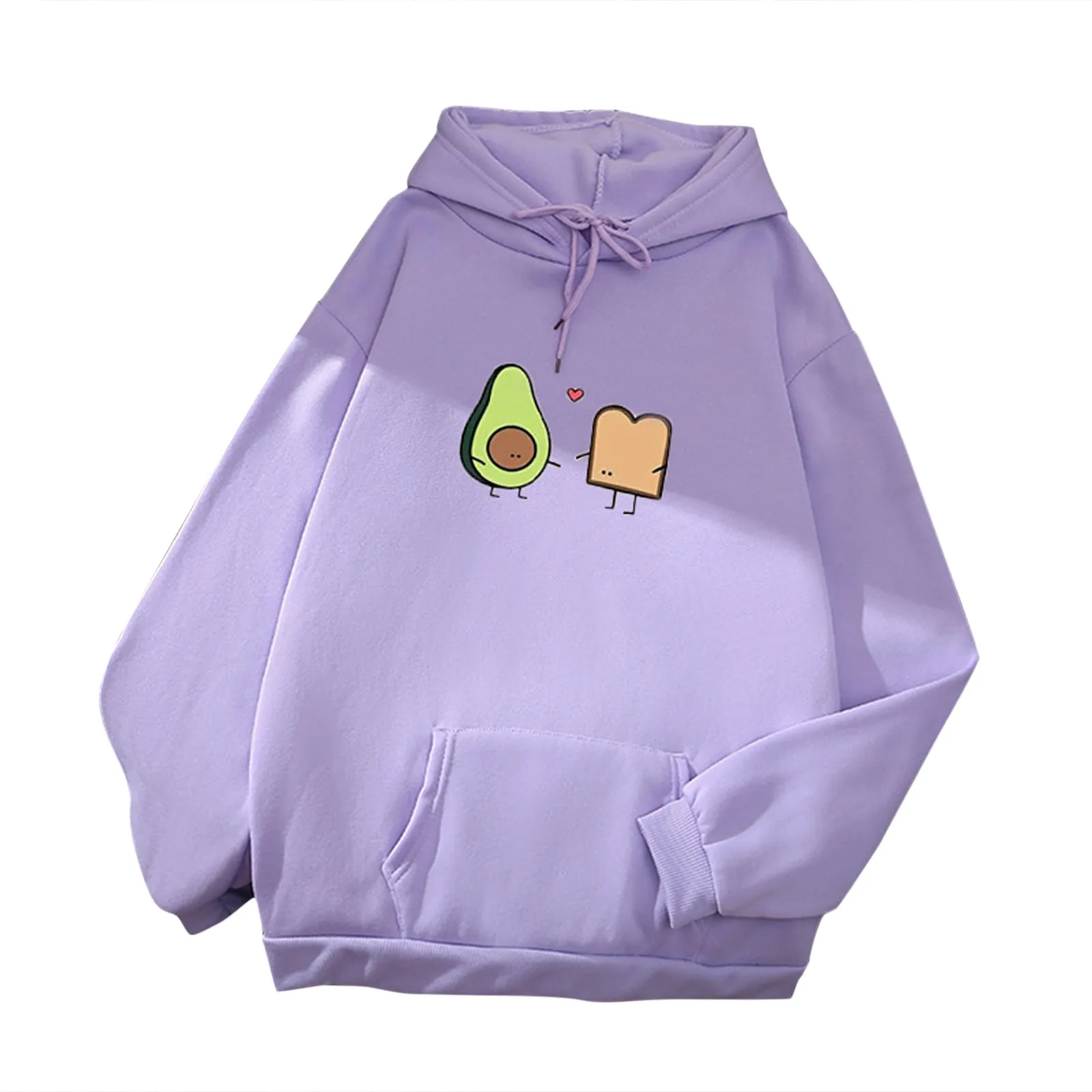 Sweatshirt For Women Print Autumn Korean Style Fashion Hoodies Kawaii Oversized Long Sleeve Loose Hooded With Pocket Tops