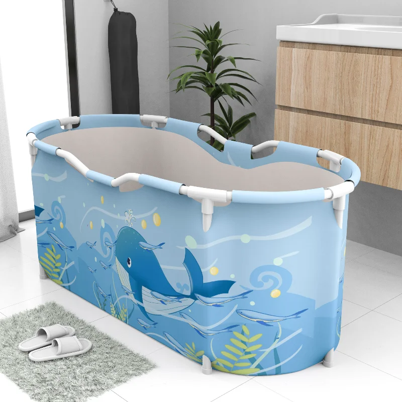 

Foldable Bathtub PVC Adult Folding Household Large Tub Baby Tub Thicken Large Full Body Bathtub Bath Barrel Bathing Bucket