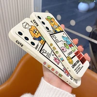 walking bear phone case for huawei p40 p40lite p30 p20 mate 40 40pro 30 20 pro lite p smart 2021 y7a liquid silicone cover