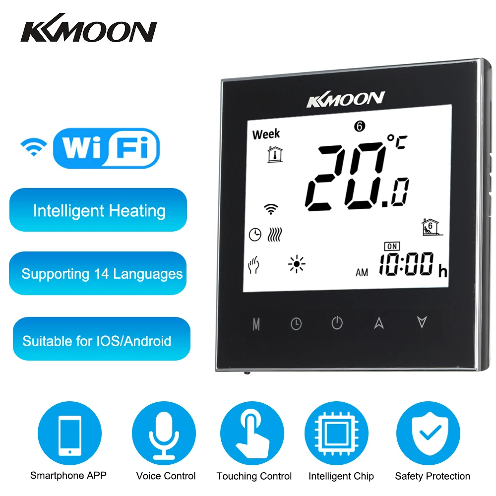 Термостат KKmoon цифровой с сенсорным экраном и ЖК дисплеем|Умная система