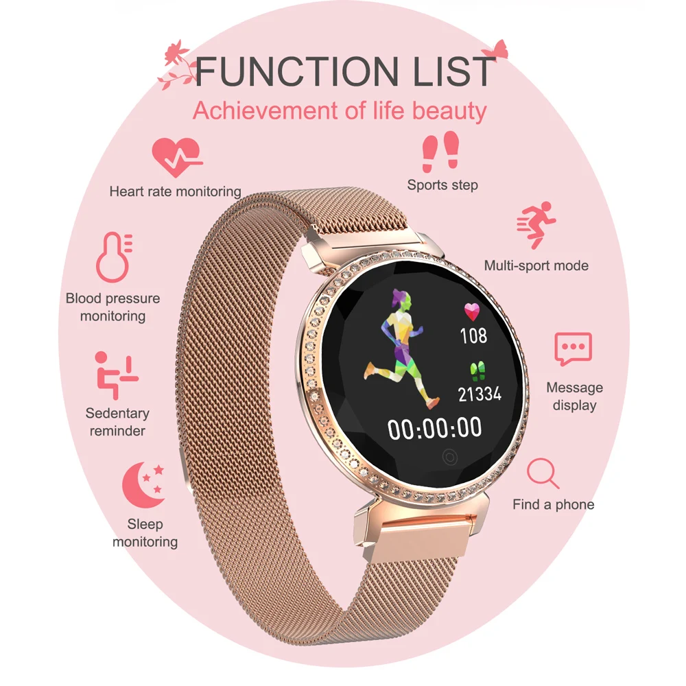 

2021 New MC11 Smart Watch ladies smart bracelet heart rate blood pressure sleep monitoring physiological reminder multi-function