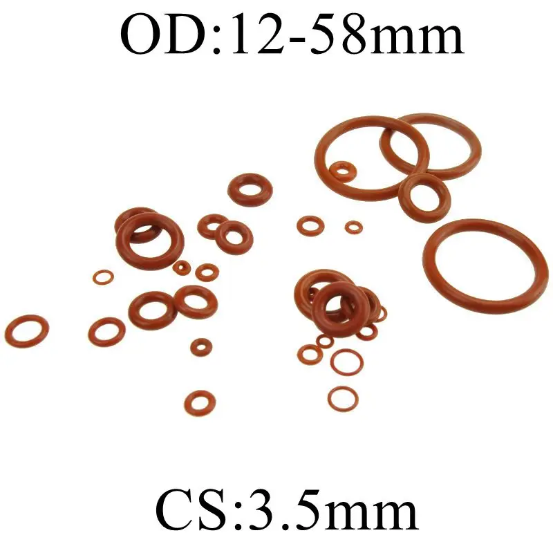 Уплотнительное кольцо из силикона и резины толщиной 3 5 мм внешний диаметр 12 58