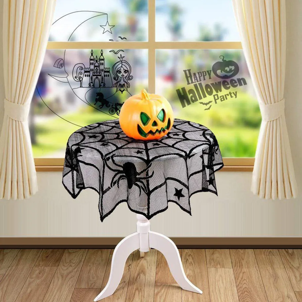 Хэллоуин паук летучая мышь скатерть с рисунком каминная занавеска шарф лампа