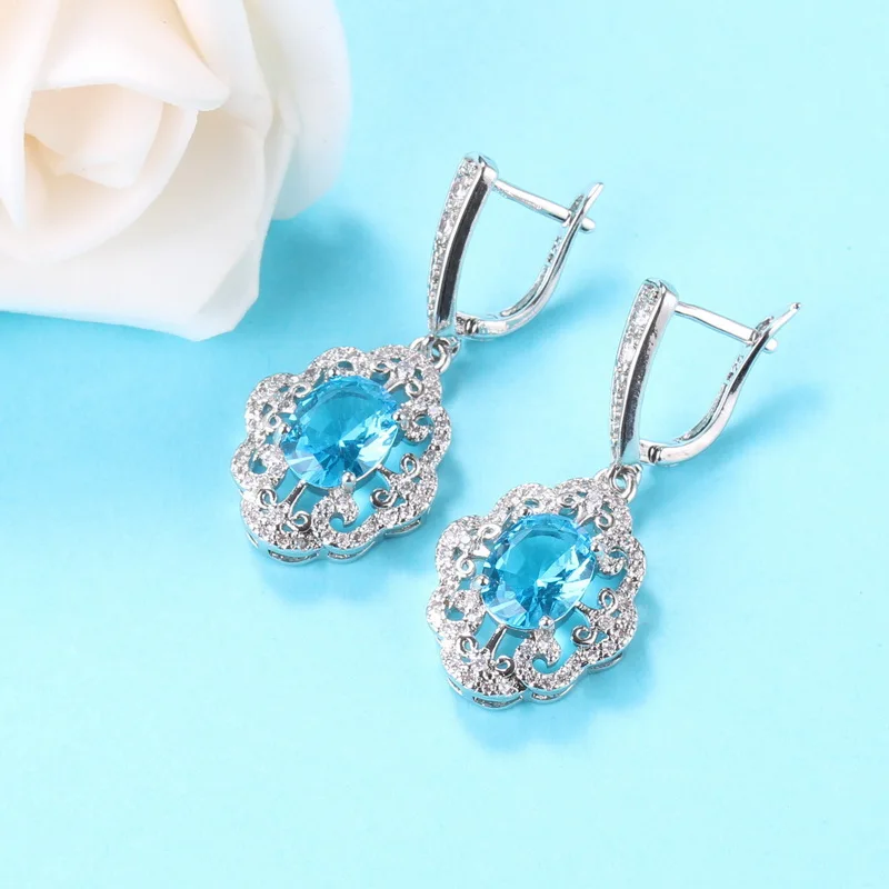 Комплект из колье и серёг серебра 925 пробы | Украшения аксессуары