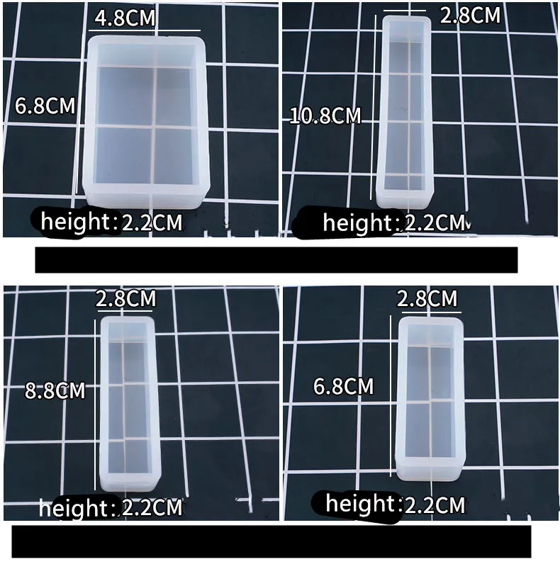 1 шт. Прямоугольник прозрачный силиконовые формы для изготовления ювелирных